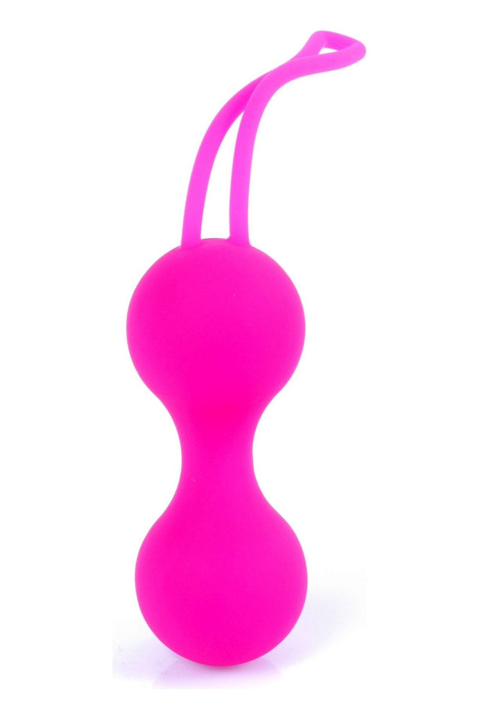 Set 3 bile vaginale KULKI pentru exercitii Kegel, silicon premium, roz
